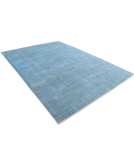 Overdye 8' 1" X 11' 1" Hand Knotted Wool Rug 8' 1" X 11' 1" (246 X 338) / Blue / Wool