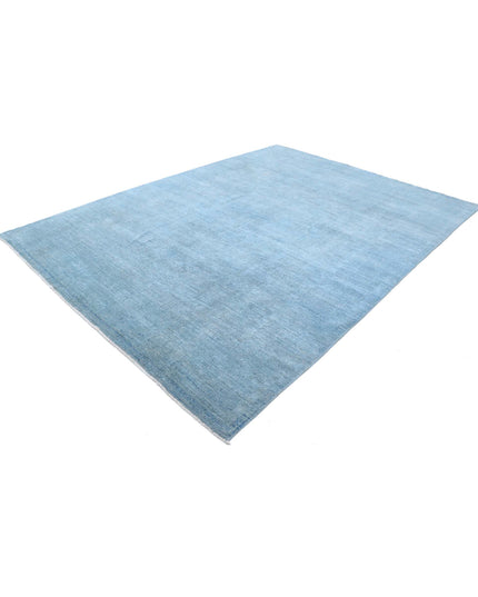 Overdye 8' 1" X 11' 1" Hand Knotted Wool Rug 8' 1" X 11' 1" (246 X 338) / Blue / Wool