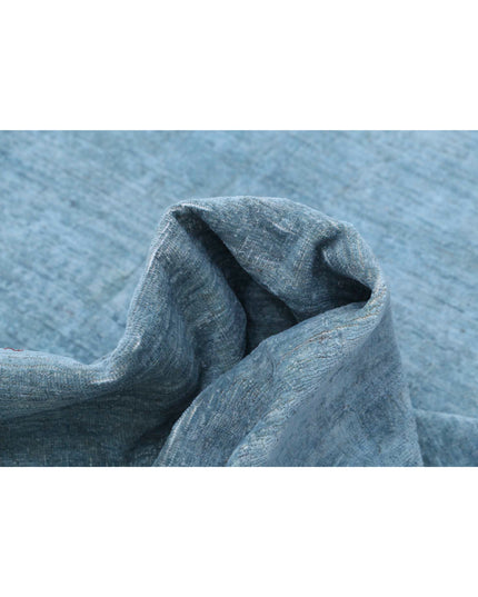 Overdye 8' 1" X 11' 1" Hand Knotted Wool Rug 8' 1" X 11' 1" (246 X 338) / Blue / Wool