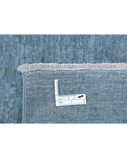 Overdye 8' 1" X 11' 1" Hand Knotted Wool Rug 8' 1" X 11' 1" (246 X 338) / Blue / Wool