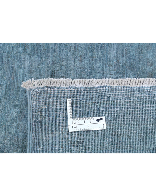 Overdye 8' 1" X 11' 1" Hand Knotted Wool Rug 8' 1" X 11' 1" (246 X 338) / Blue / Wool