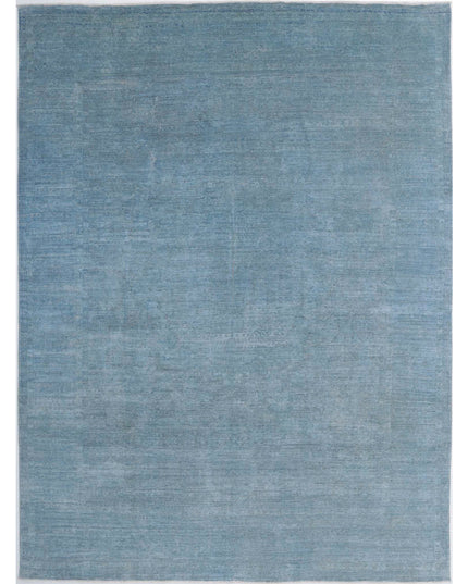 Overdye 8' 1" X 11' 1" Hand Knotted Wool Rug 8' 1" X 11' 1" (246 X 338) / Blue / Wool