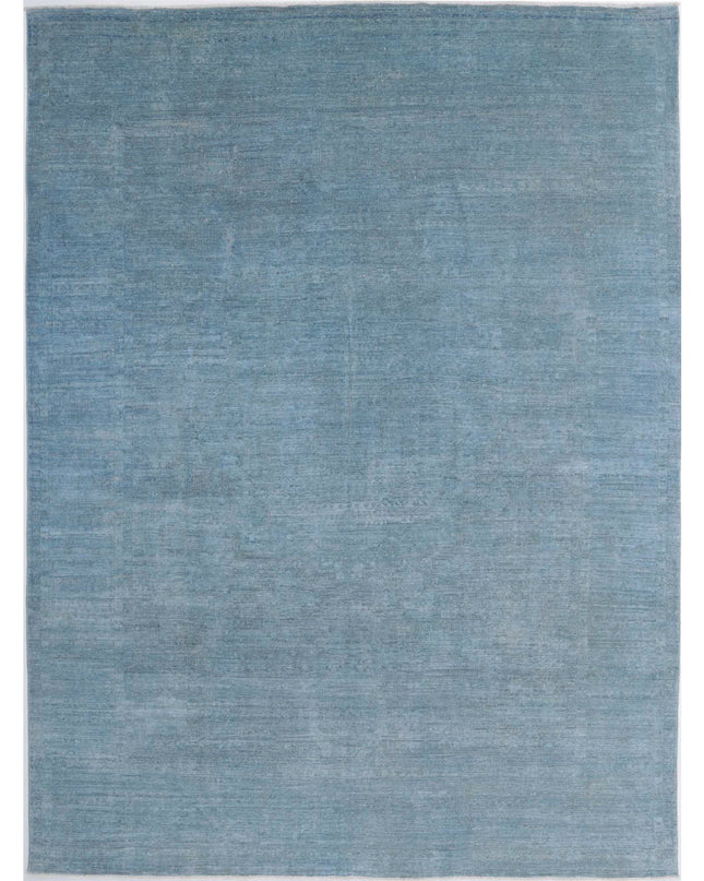 Overdye 8' 1" X 11' 1" Hand Knotted Wool Rug 8' 1" X 11' 1" (246 X 338) / Blue / Wool
