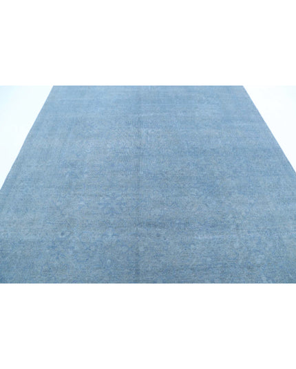 Overdye 7' 10" X 10' 1" Hand Knotted Wool Rug 7' 10" X 10' 1" (239 X 307) / Blue / Wool