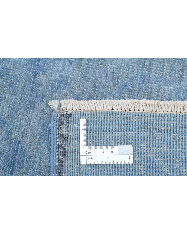 Overdye 7' 10" X 10' 1" Hand Knotted Wool Rug 7' 10" X 10' 1" (239 X 307) / Blue / Wool