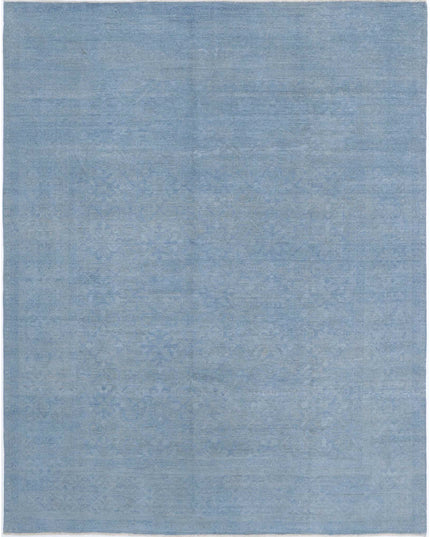 Overdye 7' 10" X 10' 1" Hand Knotted Wool Rug 7' 10" X 10' 1" (239 X 307) / Blue / Wool