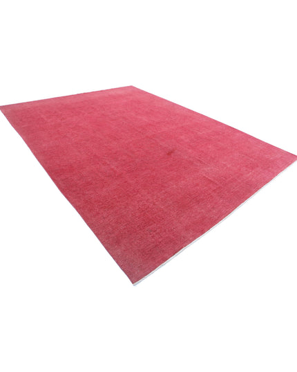 Overdye 9' 8" X 12' 6" Hand Knotted Wool Rug 9' 8" X 12' 6" (295 X 381) / Red / Wool