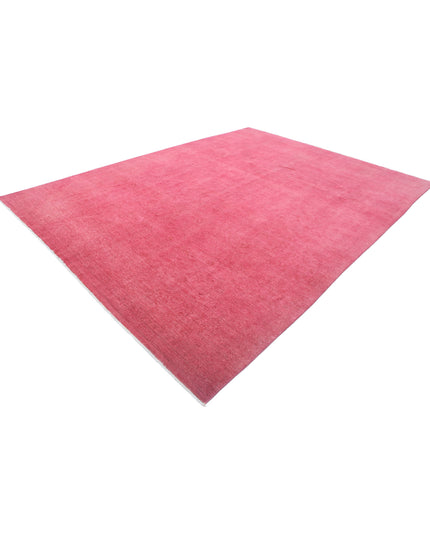 Overdye 9' 8" X 12' 6" Hand Knotted Wool Rug 9' 8" X 12' 6" (295 X 381) / Red / Wool