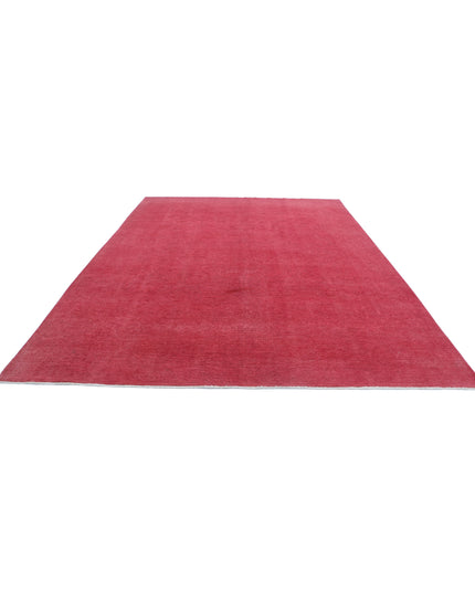 Overdye 9' 8" X 12' 6" Hand Knotted Wool Rug 9' 8" X 12' 6" (295 X 381) / Red / Wool
