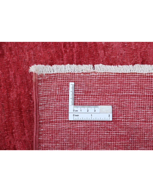 Overdye 9' 8" X 12' 6" Hand Knotted Wool Rug 9' 8" X 12' 6" (295 X 381) / Red / Wool