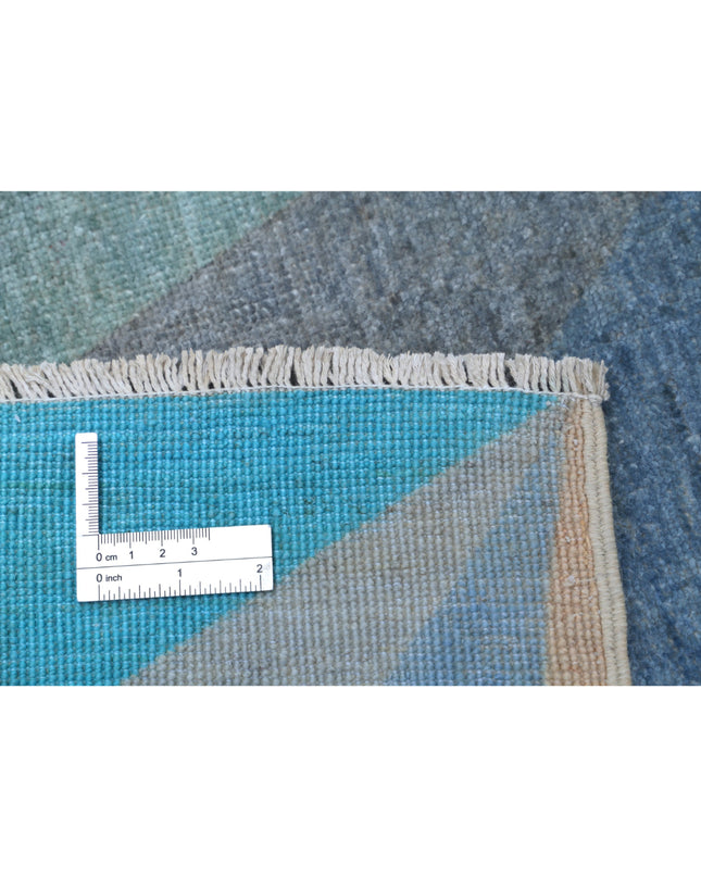 Overdye 2' 10" X 4' 3" Hand Knotted Wool Rug 2' 10" X 4' 3" (86 X 130) / Blue / Wool