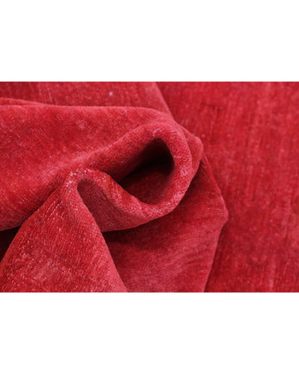 Overdye 5' 5" X 7' 7" Hand Knotted Wool Rug 5' 5" X 7' 7" (165 X 231) / Red / Wool