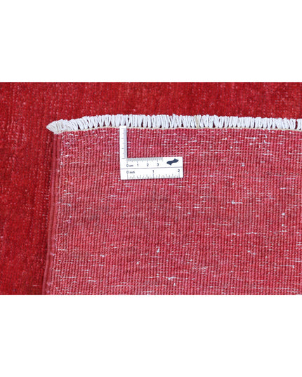 Overdye 5' 5" X 7' 7" Hand Knotted Wool Rug 5' 5" X 7' 7" (165 X 231) / Red / Wool