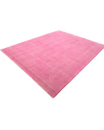 Overdye 7' 9" X 9' 10" Hand Knotted Wool Rug 7' 9" X 9' 10" (236 X 300) / Pink / Wool