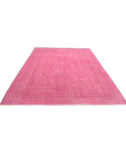 Overdye 7' 9" X 9' 10" Hand Knotted Wool Rug 7' 9" X 9' 10" (236 X 300) / Pink / Wool