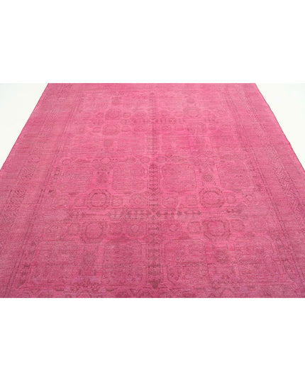 Overdye 7' 9" X 9' 10" Hand Knotted Wool Rug 7' 9" X 9' 10" (236 X 300) / Pink / Wool