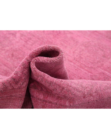 Overdye 7' 9" X 9' 10" Hand Knotted Wool Rug 7' 9" X 9' 10" (236 X 300) / Pink / Wool