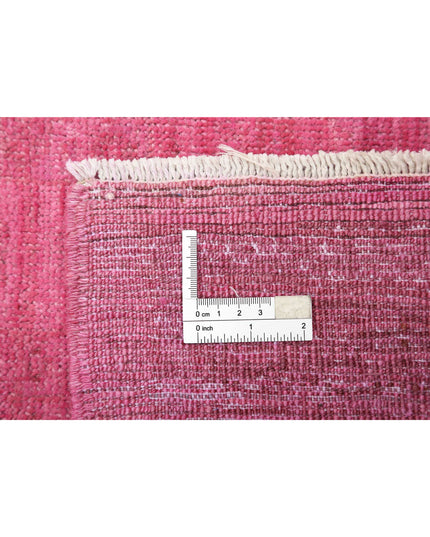 Overdye 7' 9" X 9' 10" Hand Knotted Wool Rug 7' 9" X 9' 10" (236 X 300) / Pink / Wool