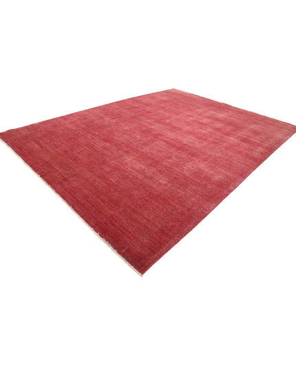 Overdye 9' 8" X 13' 0" Hand Knotted Wool Rug 9' 8" X 13' 0" (295 X 396) / Red / Wool