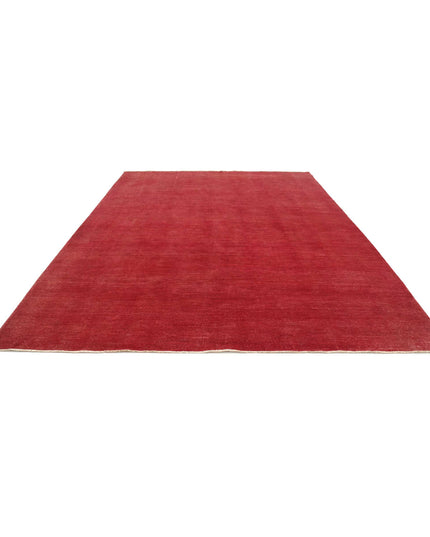 Overdye 9' 8" X 13' 0" Hand Knotted Wool Rug 9' 8" X 13' 0" (295 X 396) / Red / Wool