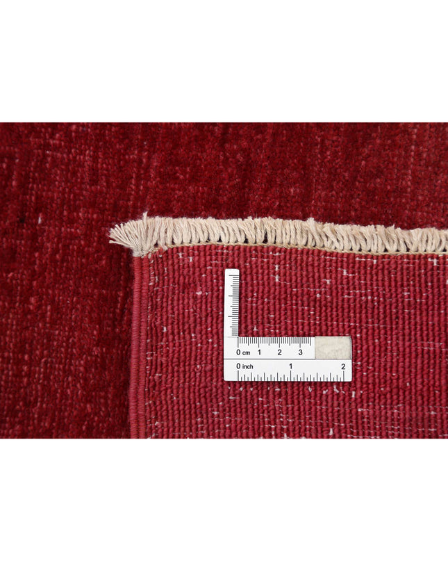 Overdye 9' 8" X 13' 0" Hand Knotted Wool Rug 9' 8" X 13' 0" (295 X 396) / Red / Wool
