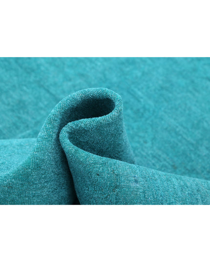 Overdye 9' 1" X 12' 0" Hand Knotted Wool Rug 9' 1" X 12' 0" (277 X 366) / Green / Wool