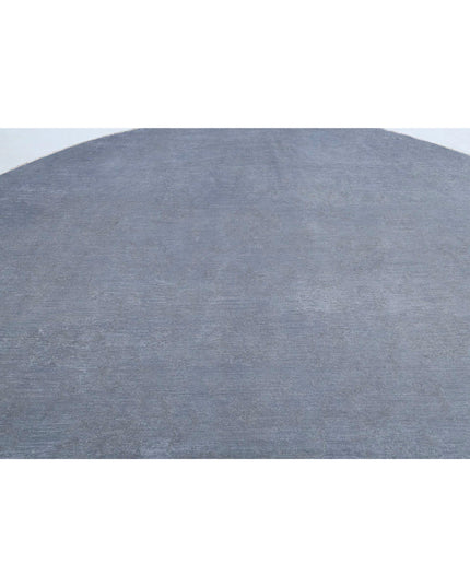 Overdye 9' 4" X 9' 6" Hand Knotted Wool Rug 9' 4" X 9' 6" (284 X 290) / Grey / Wool
