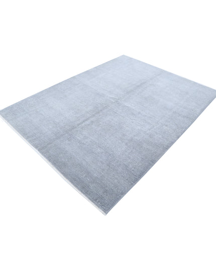 Overdye 5' 7" X 7' 5" Hand Knotted Wool Rug 5' 7" X 7' 5" (170 X 226) / Grey / Wool