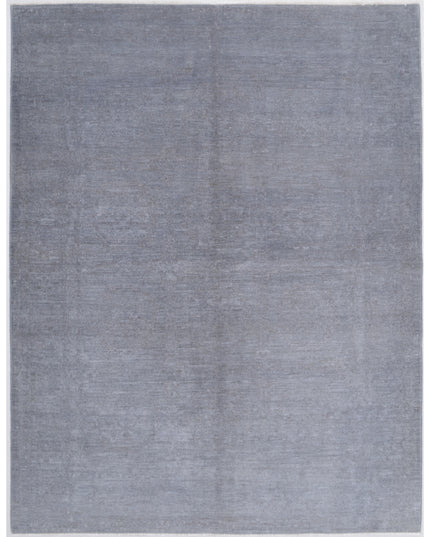 Overdye 5' 7" X 7' 5" Hand Knotted Wool Rug 5' 7" X 7' 5" (170 X 226) / Grey / Wool