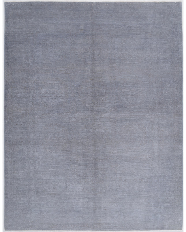 Overdye 5' 7" X 7' 5" Hand Knotted Wool Rug 5' 7" X 7' 5" (170 X 226) / Grey / Wool
