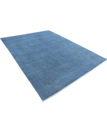 Overdye 7' 9" X 10' 3" Hand Knotted Wool Rug 7' 9" X 10' 3" (236 X 312) / Blue / Wool