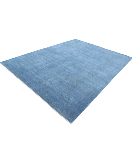 Overdye 7' 9" X 10' 3" Hand Knotted Wool Rug 7' 9" X 10' 3" (236 X 312) / Blue / Wool