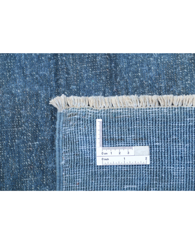 Overdye 7' 9" X 10' 3" Hand Knotted Wool Rug 7' 9" X 10' 3" (236 X 312) / Blue / Wool