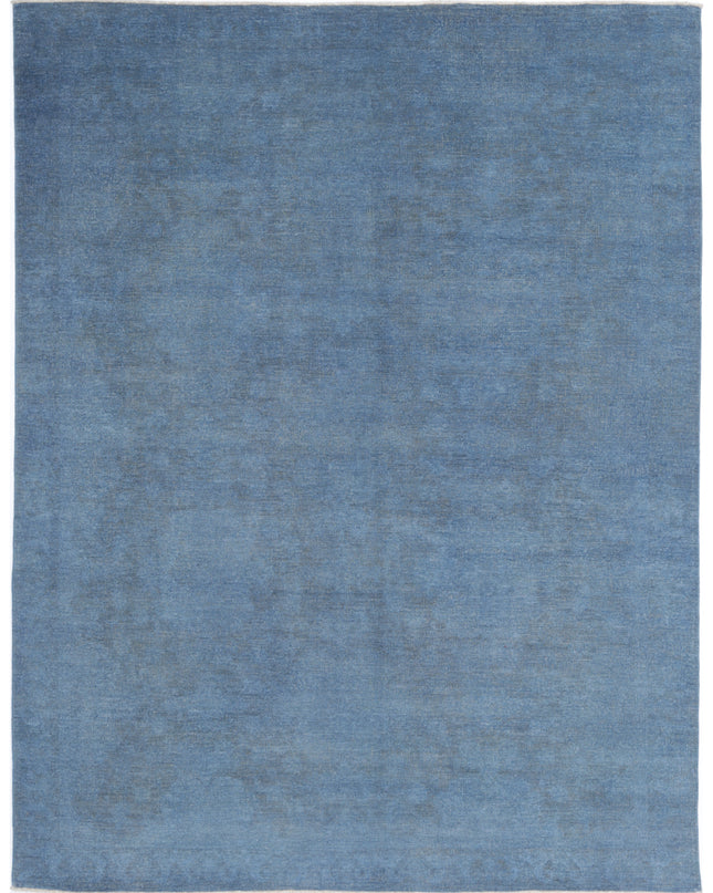 Overdye 7' 9" X 10' 3" Hand Knotted Wool Rug 7' 9" X 10' 3" (236 X 312) / Blue / Wool