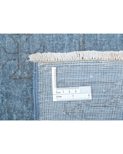 Overdye 8' 1" X 10' 2" Hand Knotted Wool Rug 8' 1" X 10' 2" (246 X 310) / Blue / Wool