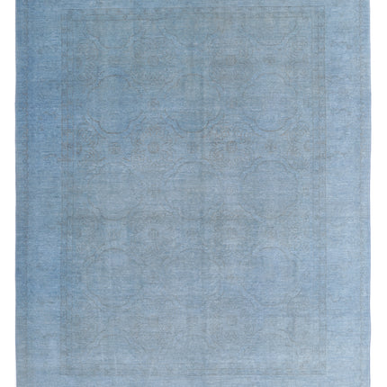 Overdye 8' 1" X 10' 2" Hand Knotted Wool Rug 8' 1" X 10' 2" (246 X 310) / Blue / Wool