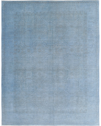 Overdye 8' 1" X 10' 2" Hand Knotted Wool Rug 8' 1" X 10' 2" (246 X 310) / Blue / Wool