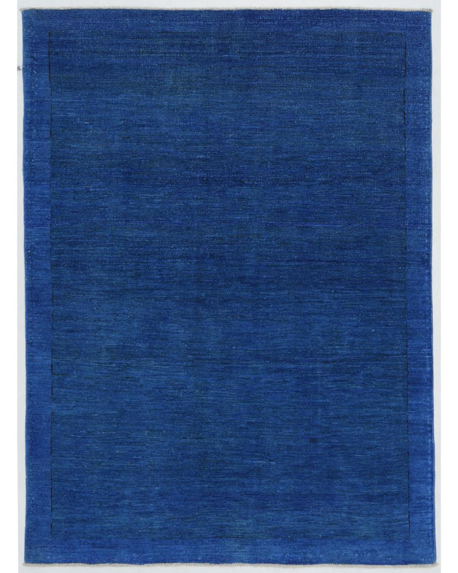 Overdye 4' 9" X 6' 5" Hand Knotted Wool Rug 4' 9" X 6' 5" (145 X 196) / Blue / Wool