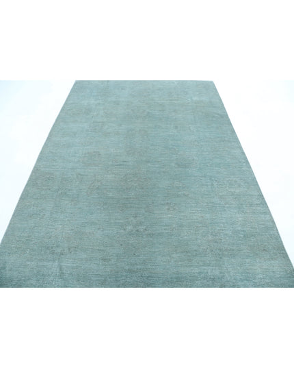 Overdye 6' 0" X 8' 10" Hand Knotted Wool Rug 6' 0" X 8' 10" (183 X 269) / Green / Wool