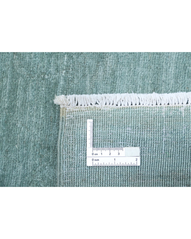 Overdye 6' 0" X 8' 10" Hand Knotted Wool Rug 6' 0" X 8' 10" (183 X 269) / Green / Wool