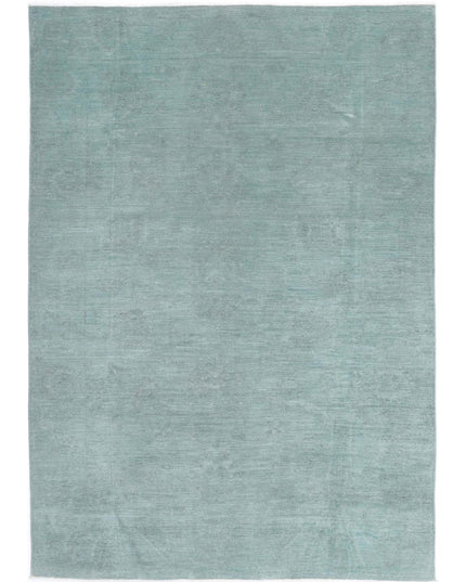 Overdye 6' 0" X 8' 10" Hand Knotted Wool Rug 6' 0" X 8' 10" (183 X 269) / Green / Wool