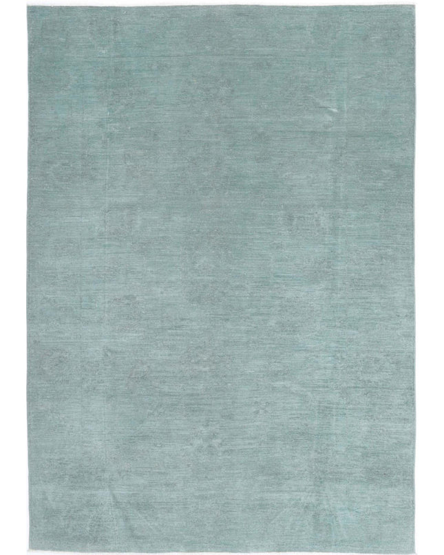 Overdye 6' 0" X 8' 10" Hand Knotted Wool Rug 6' 0" X 8' 10" (183 X 269) / Green / Wool