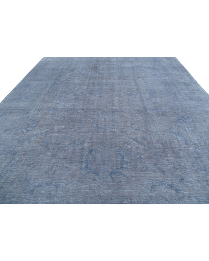 Overdye 11' 7" X 13' 9" Hand Knotted Wool Rug 11' 7" X 13' 9" (353 X 419) / Grey / Wool
