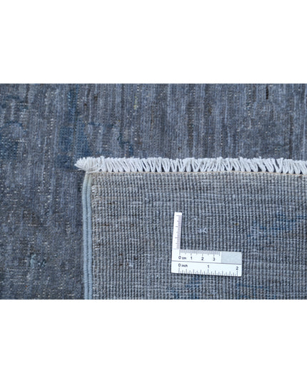 Overdye 11' 7" X 13' 9" Hand Knotted Wool Rug 11' 7" X 13' 9" (353 X 419) / Grey / Wool