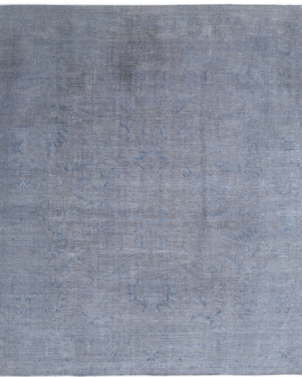 Overdye 11' 7" X 13' 9" Hand Knotted Wool Rug 11' 7" X 13' 9" (353 X 419) / Grey / Wool