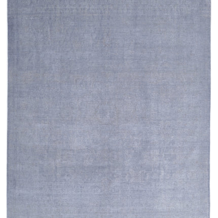 Overdye 7' 10" X 10' 0" Hand Knotted Wool Rug 7' 10" X 10' 0" (239 X 305) / Grey / Wool