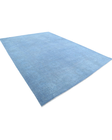 Overdye 9' 9" X 13' 8" Hand Knotted Wool Rug 9' 9" X 13' 8" (297 X 417) / Blue / Wool