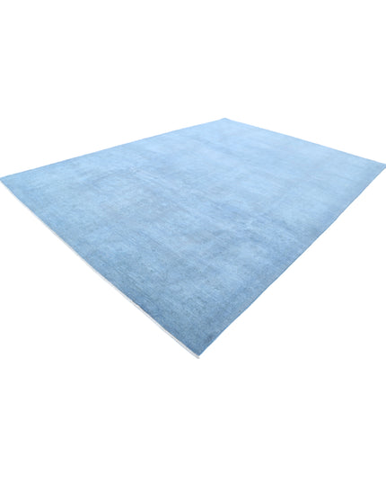 Overdye 9' 9" X 13' 8" Hand Knotted Wool Rug 9' 9" X 13' 8" (297 X 417) / Blue / Wool