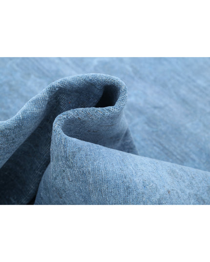 Overdye 9' 9" X 13' 8" Hand Knotted Wool Rug 9' 9" X 13' 8" (297 X 417) / Blue / Wool