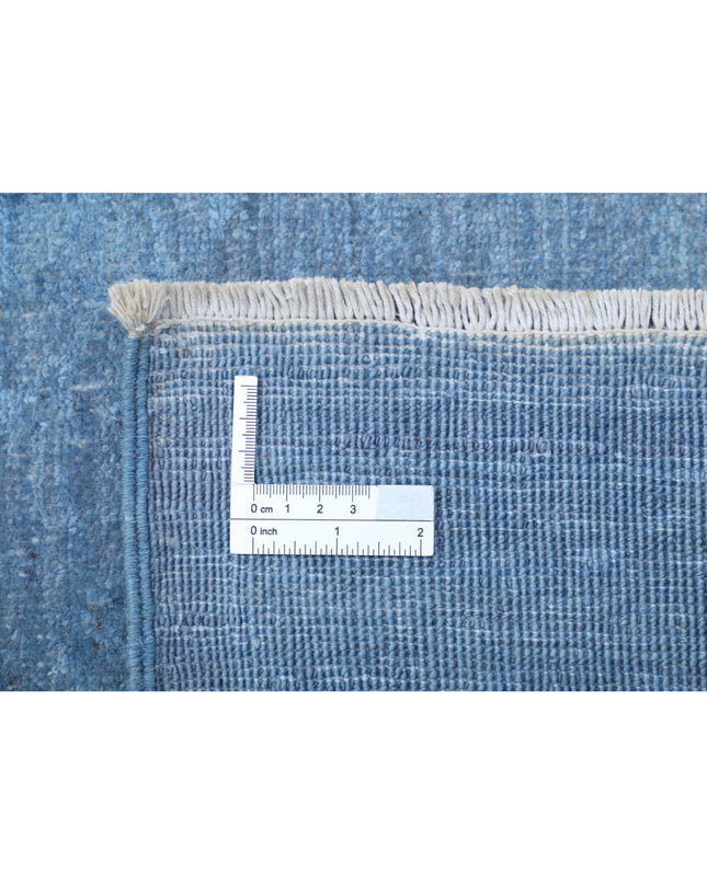 Overdye 9' 9" X 13' 8" Hand Knotted Wool Rug 9' 9" X 13' 8" (297 X 417) / Blue / Wool